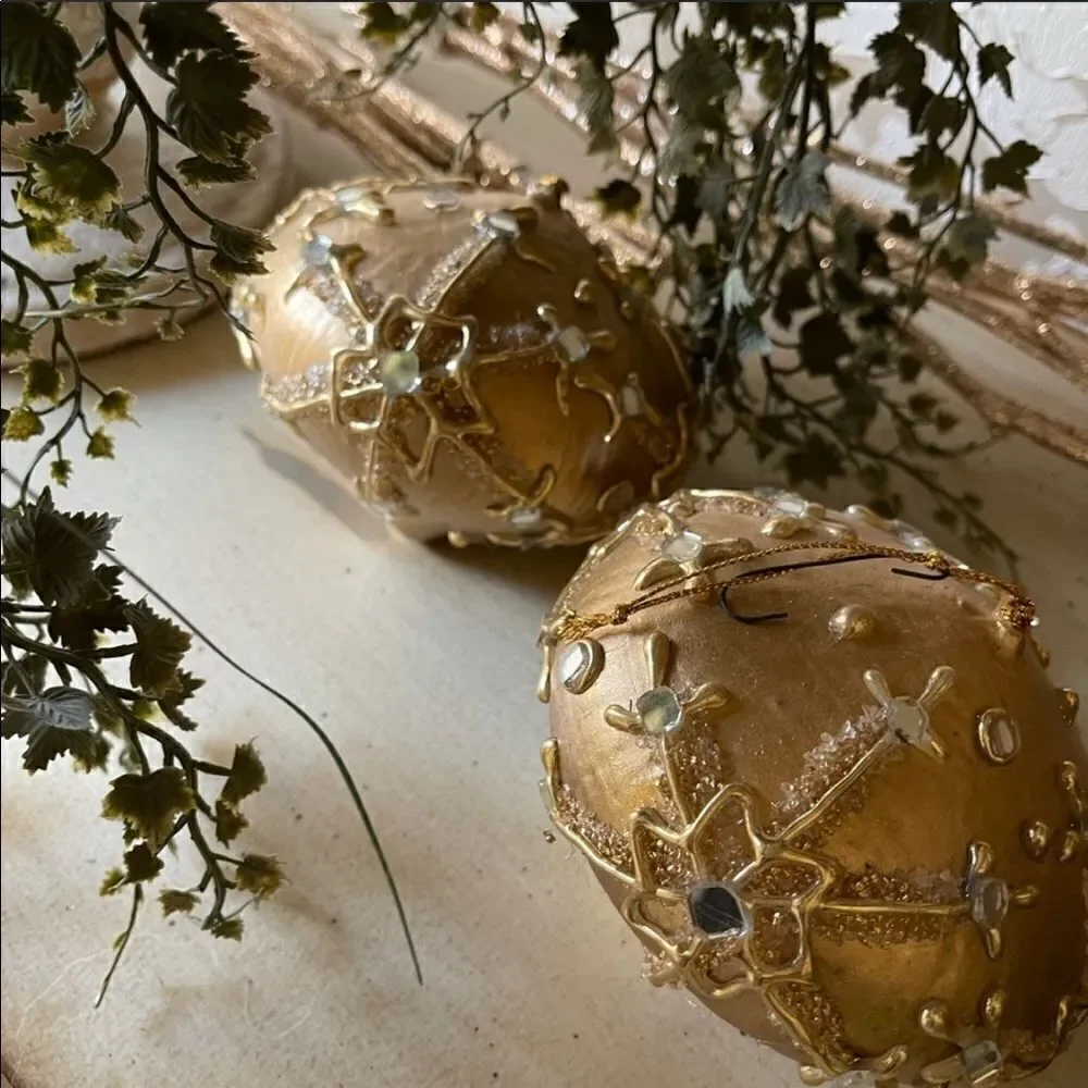 A PAIR of Faberge Style Ornaments!